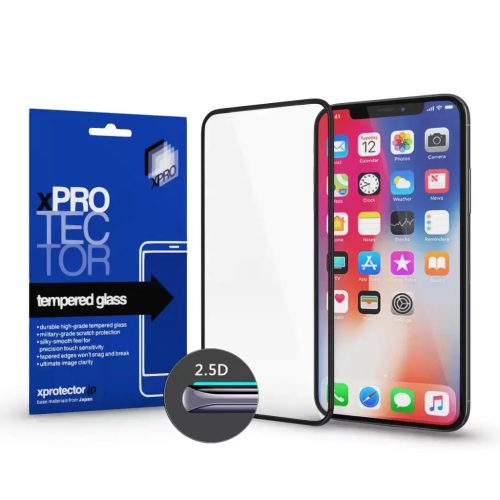 Apple Iphone 13 Pro Xprotector 2.5D fekete keretes edzett üvegfólia