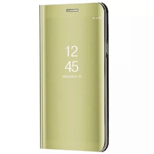 Samsung Galaxy A33 5G oldalra nyíló Smart View Cover Utángyártott arany