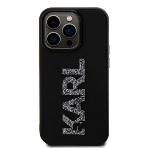 Apple Iphone 15 Pro Max Karl Lagerfeld 3D Rubber Glitter Logo szilikon tok