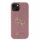 Apple Iphone 15 Guess Glitter Metal Logo Pink szilikon tok