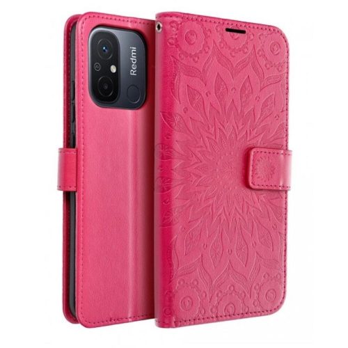 Xiaomi Redmi Note 12s oldalra nyíló könyv tok Mandala minta magenta