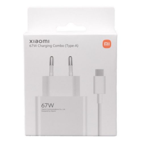 Hálózati töltőfej Xiaomi BHR6035EU Usb kimenet 3.25A 67W + Type-c adatkábel bliszteres gyári fehér