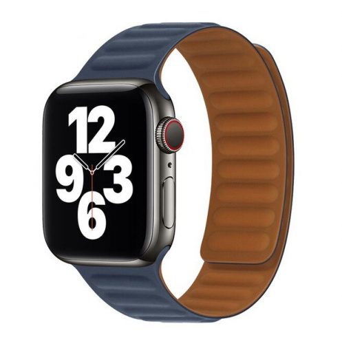 Apple Watch 42 44 45 49 mm mágneses óraszíj sötétkék