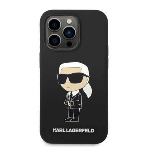 Apple Iphone 13 Karl Lagerfeld Liquid Silicone fekete szilikon tok