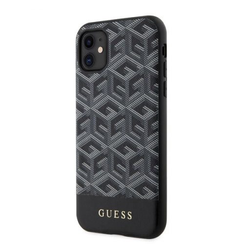 Apple Iphone 13 Pro Guess Magsafe Cube fekete szilikon tok