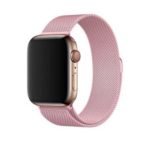 Apple Watch 38 40 41 mm milano fém óraszíj púder