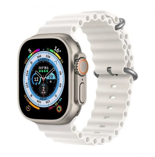 Apple Watch 38 40 41 mm ocean sport óraszíj fehér