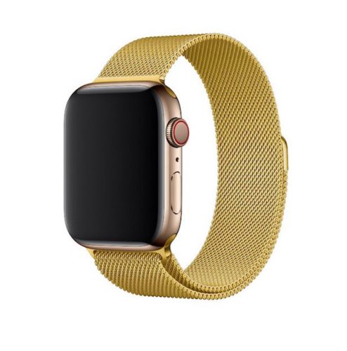 Apple Watch 42 44 45 49 mm milano fém óraszíj arany