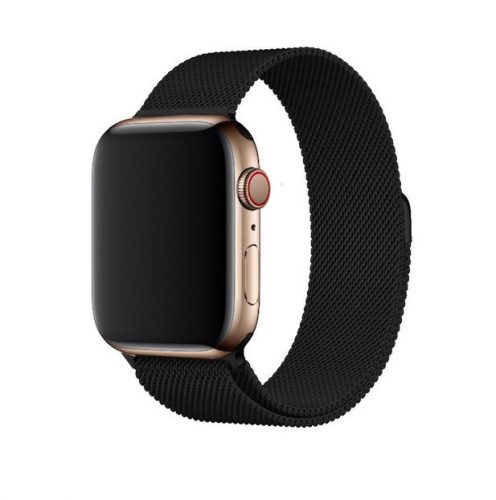 Apple Watch 38 40 41 mm milano fém óraszíj fekete