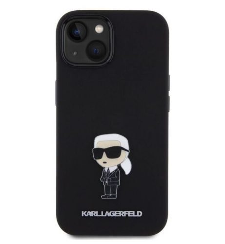 Apple Iphone 15 Karl Lagerfeld Liquid Silicone Metal Ikonic szilikon tok