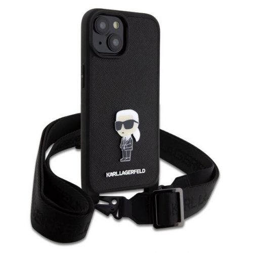 Apple Iphone 15 Karl Lagerfeld Saffiano Crossbody Ikonic szilikon tok